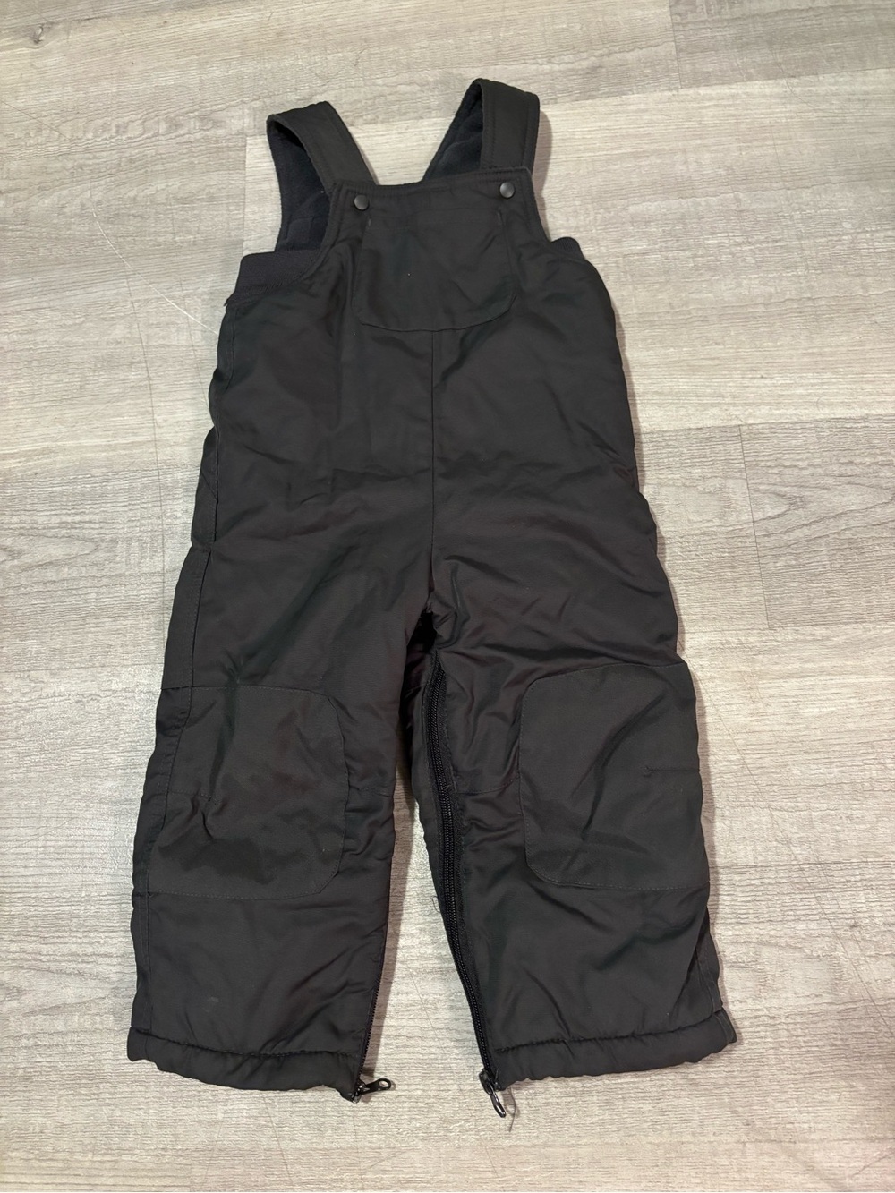 Snow Bib Pants 24 Months Black Insulated Full Zip Adjustable Straps winter